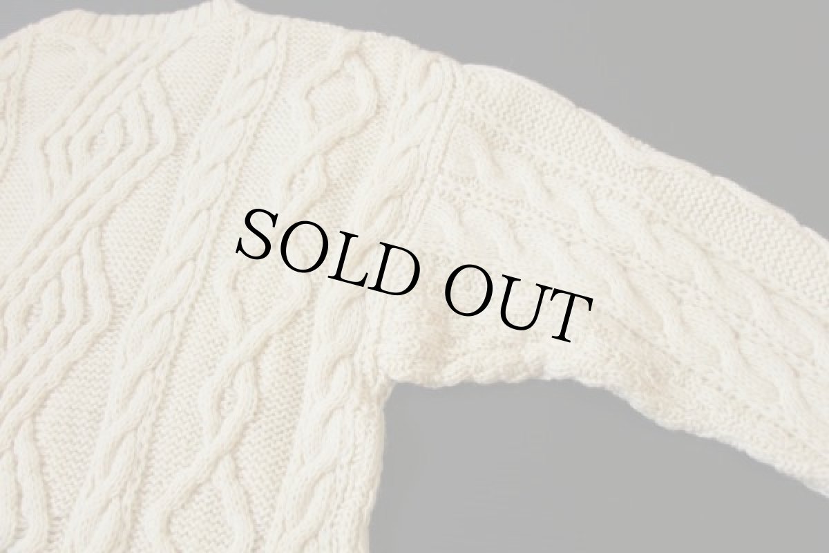 画像5: デッドストック★英国製 McKENNAS ケーブル編み ウールニット セーター★フィッシャーマン (5)