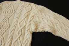 画像5: デッドストック★英国製 McKENNAS ケーブル編み ウールニット セーター★フィッシャーマン (5)