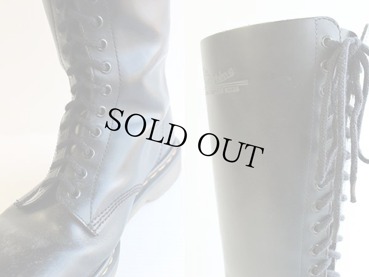 画像2: 英国製 DR.MARTENSドクターマーチン 20ホールブーツ 黒 UK11 (2)