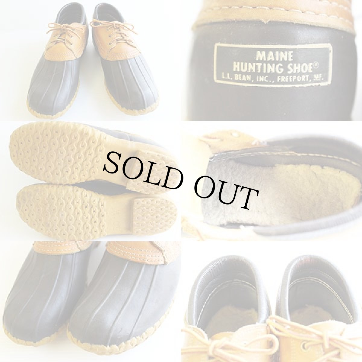 画像3: 80s L.L.Bean メインハンティング 3ホール ビーンブーツ ガムシューズ 10M (3)