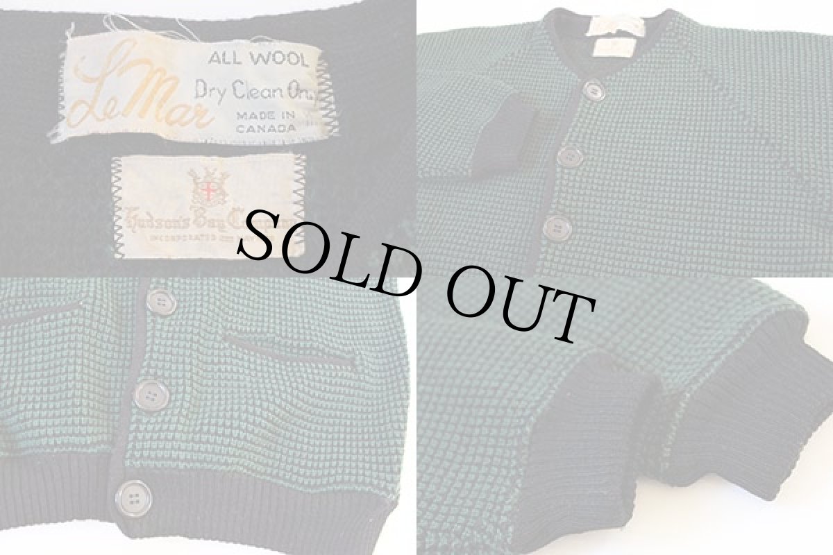 画像3: 60s カナダ製 Hudson's bayハドソンズベイ ウールニット カーディガン (3)