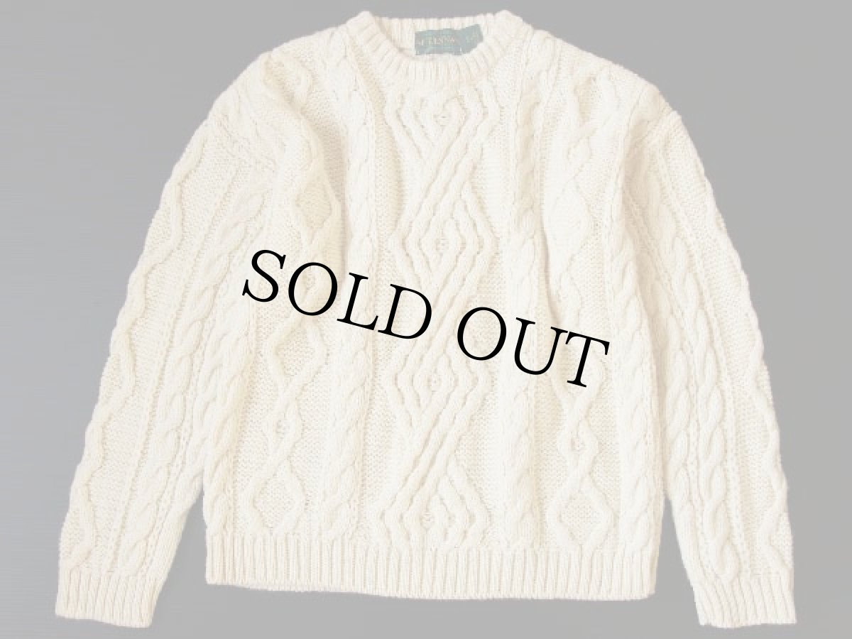 画像2: デッドストック★英国製 McKENNAS ケーブル編み ウールニット セーター★フィッシャーマン (2)