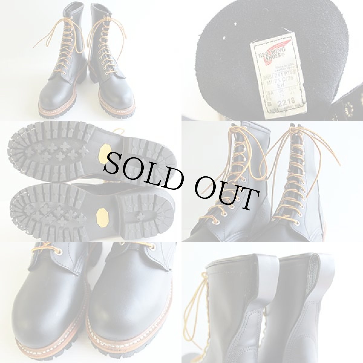 画像3: デッドストック★USA製 REDWINGレッドウイング 221 PT998 スチールトゥ ロガーブーツ 黒 8.5B (3)