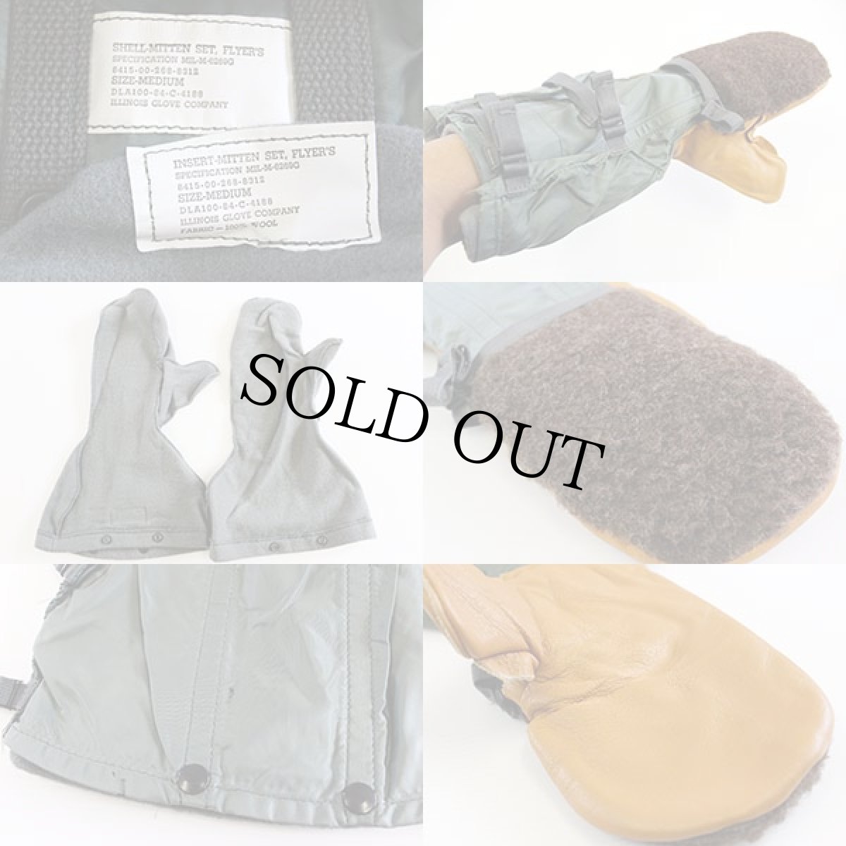 画像3: デッドストック★80s 米軍 フライヤー ミトン グローブ M (3)