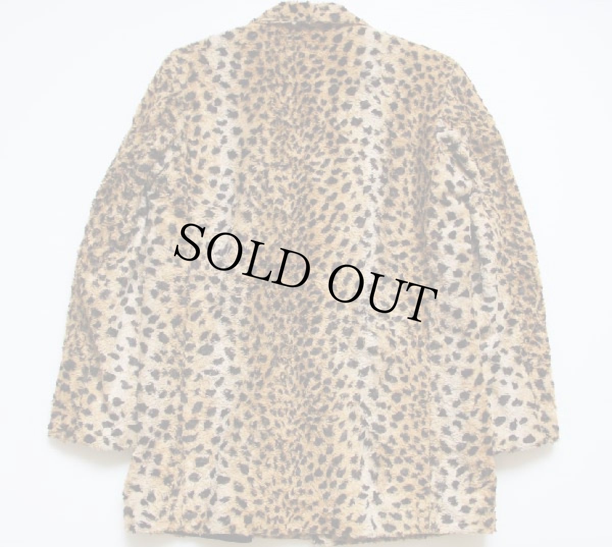 画像2: 英国製 レオパード柄 フェイクファー テーラードジャケット (2)