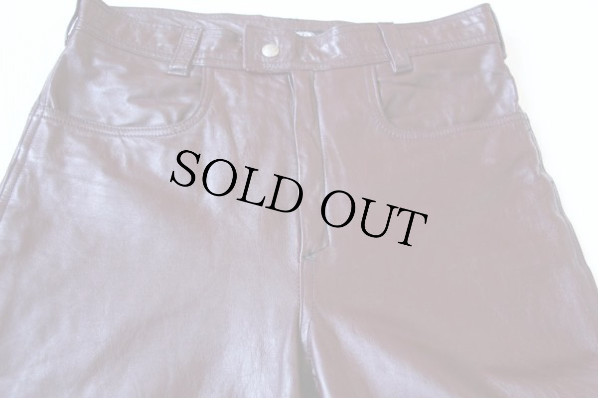 画像2: 80s フランス製 segura レザーパンツ 32 (2)