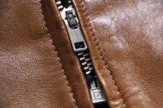 画像5: 70s AMF Harley-Davidson ハーレー ダビッドソン シングルライダース レザージャケット 茶 44 (5)