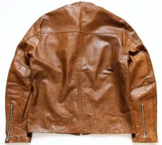画像2: 70s AMF Harley-Davidson ハーレー ダビッドソン シングルライダース レザージャケット 茶 44 (2)