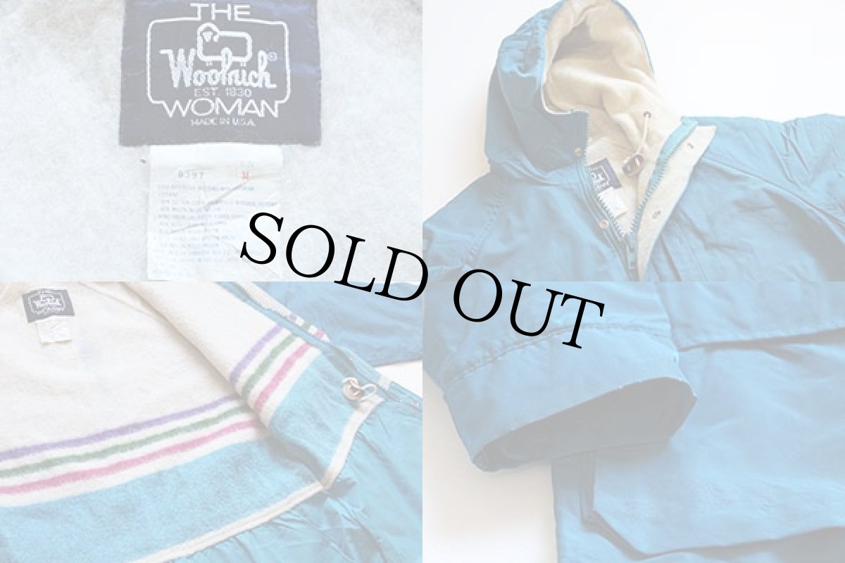 画像3: 80s USA製 Woolrichウールリッチ ウールライナー マウンテンパーカー 青 W-M (3)