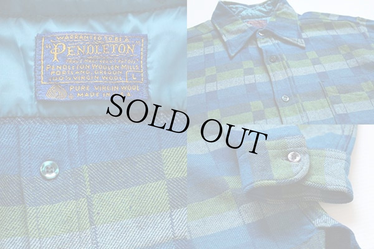 画像3: 70s USA製 PENDLETONペンドルトン 総柄 ウールシャツ L (3)