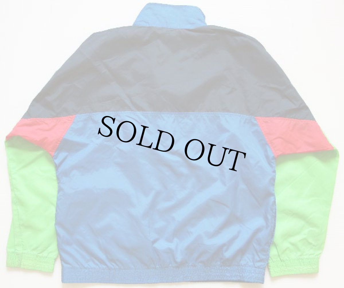 画像2: 90s NIKEナイキ マルチカラー 切り替え ナイロンジャケット 蛍光 (2)