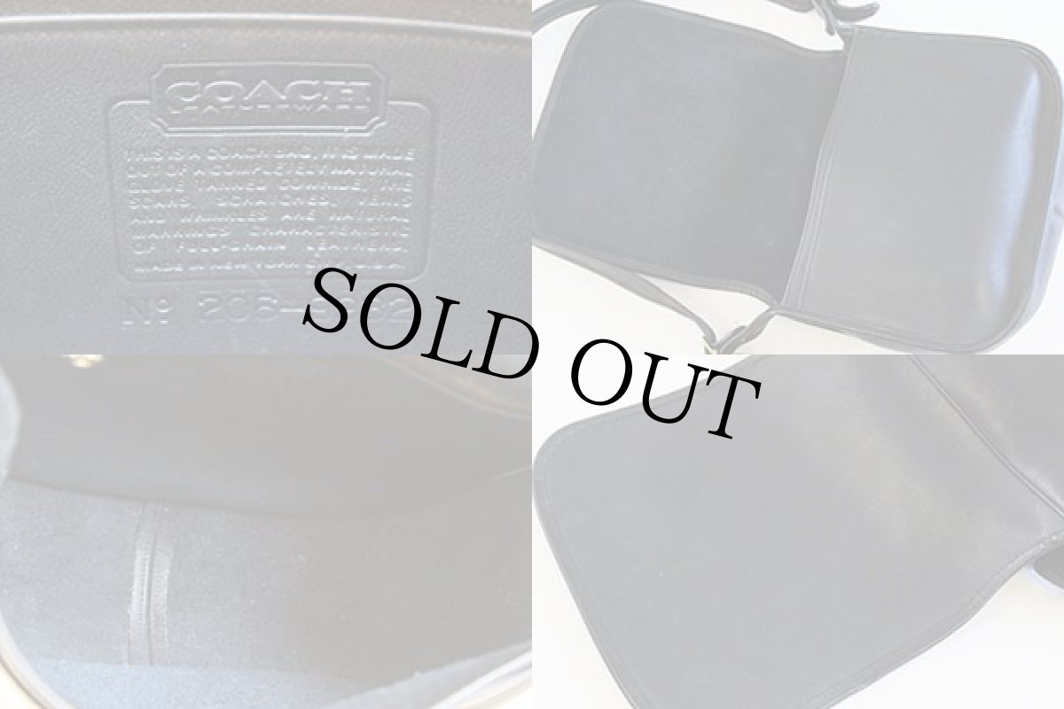 画像3: 70s USA製 COACH オールド コーチ レザーショルダーバッグ 紺★9932 	 (3)