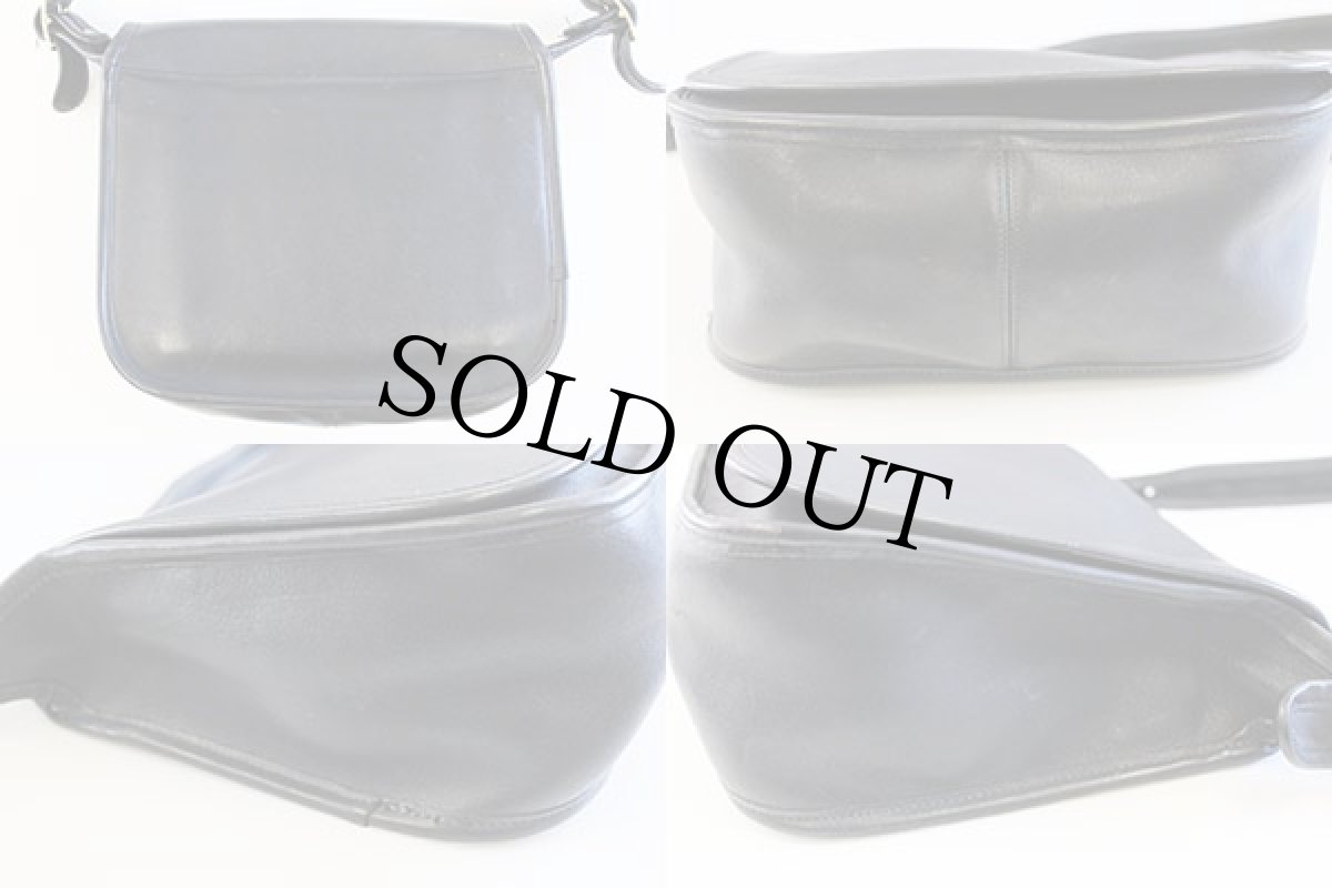 画像2: 70s USA製 COACH オールド コーチ レザーショルダーバッグ 紺★9932 	 (2)