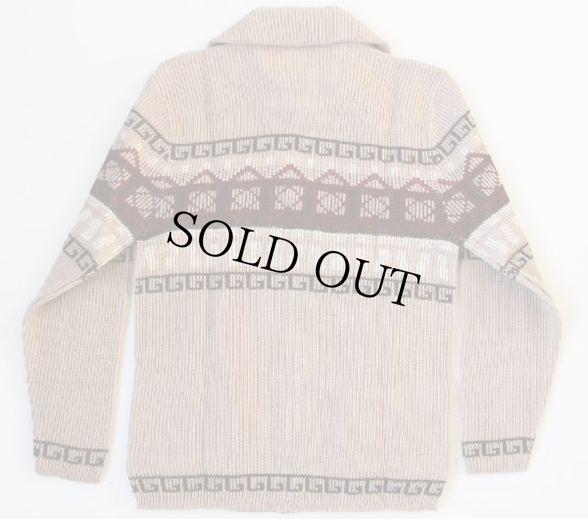 画像3: デッドストック★70s MONTGOMERY WARD アクリルニット ジップ カーディガン S (3)