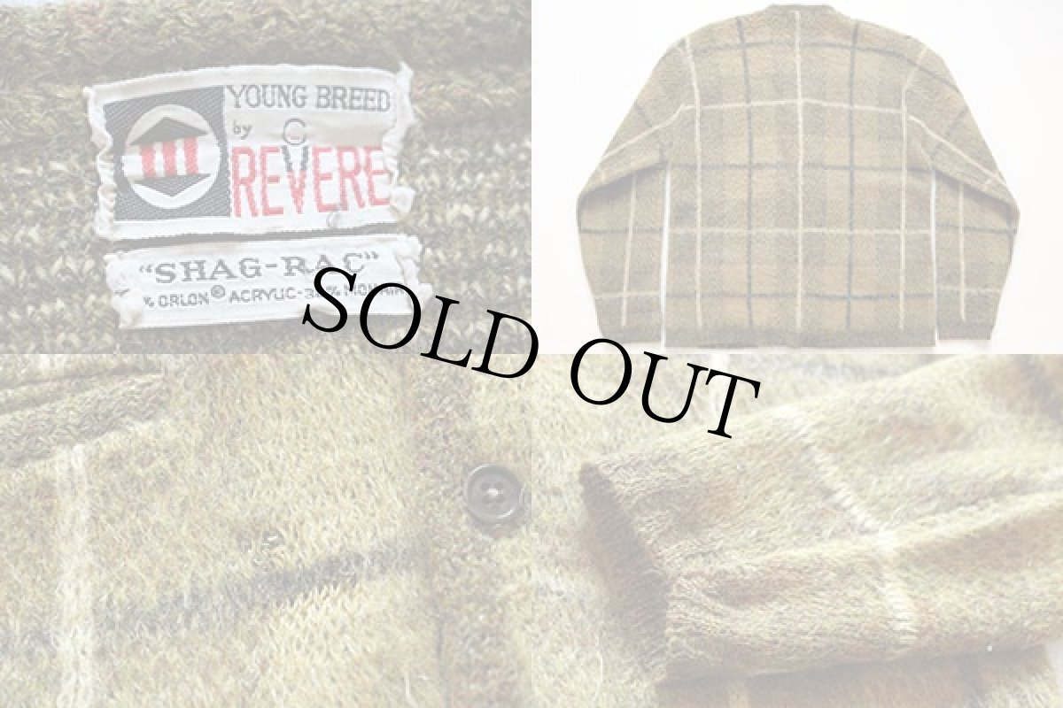 画像3: 60s REVERE チェック モヘヤ ニットカーディガン (3)