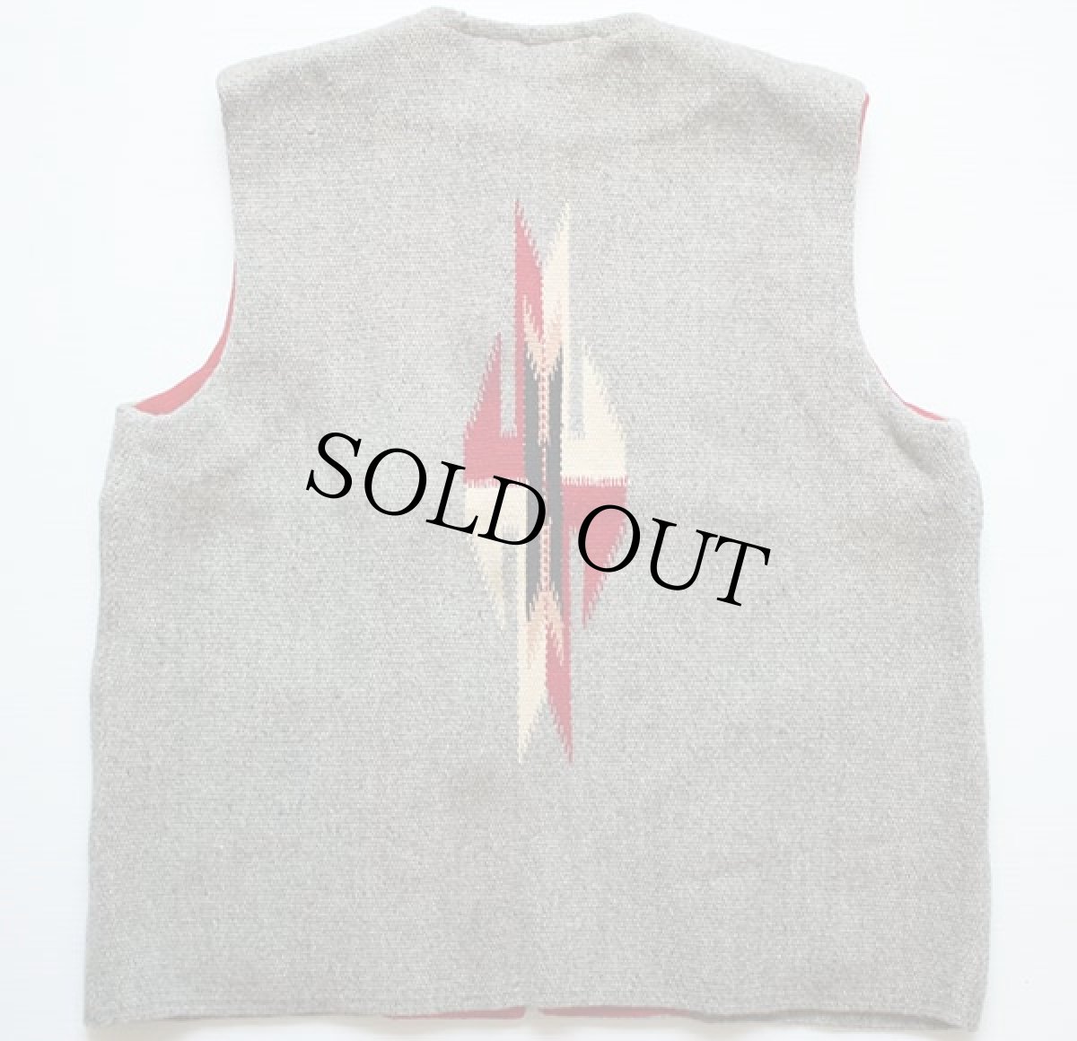 画像2: 40s Ganscraft ネイティブ柄 コンチョボタン チマヨ ラグ ベスト 14 (2)