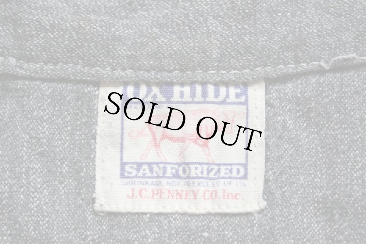 画像3: 40s J.C.PENNEY OX-HIDE ブラックシャンブレーシャツ (3)