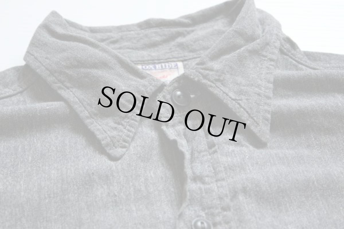 画像4: 40s J.C.PENNEY OX-HIDE ブラックシャンブレーシャツ (4)