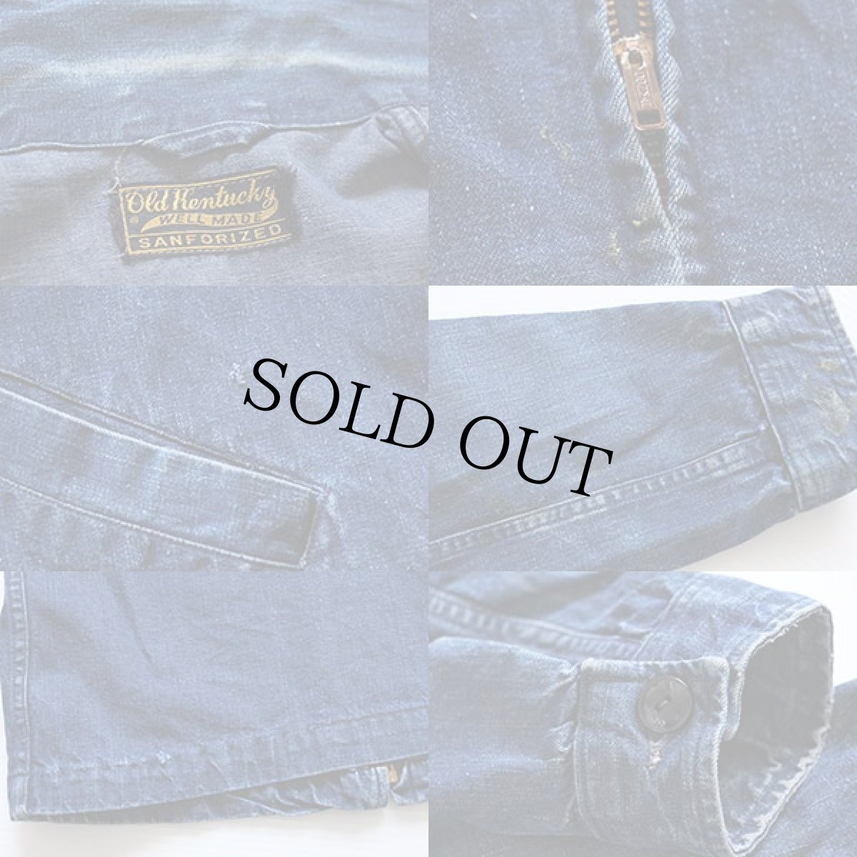 画像4: 50s Old Kentucky インディゴ デニム ワークジャケット (4)