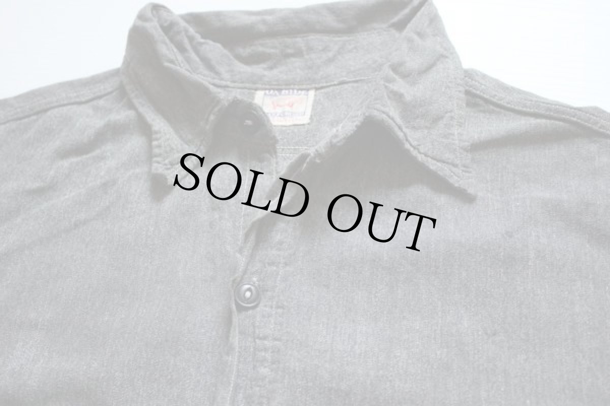 画像5: 40s J.C.PENNEY OX-HIDE ブラックシャンブレーシャツ (5)