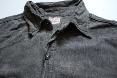 画像5: 40s J.C.PENNEY OX-HIDE ブラックシャンブレーシャツ (5)