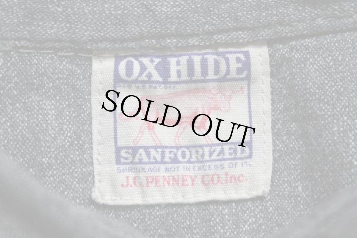 画像3: 40s J.C.PENNEY OX-HIDE ブラックシャンブレーシャツ (3)