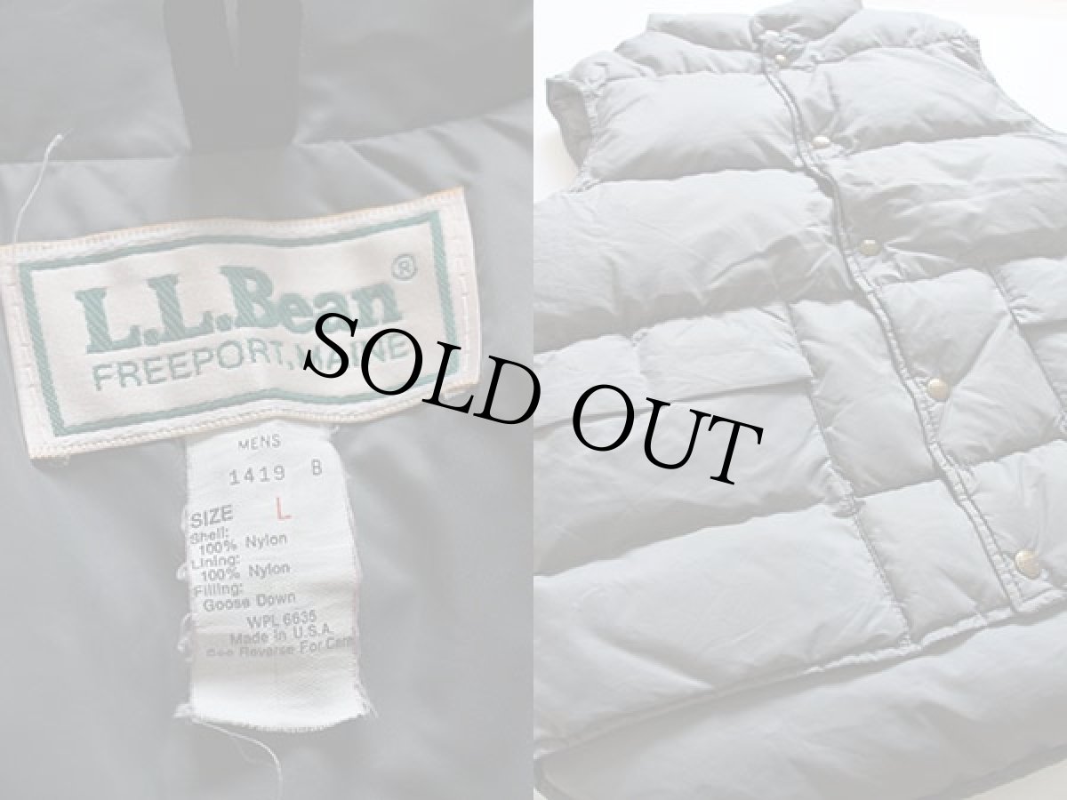 画像3: 80s USA製 L.L.Bean ダウンベスト L グレー (3)