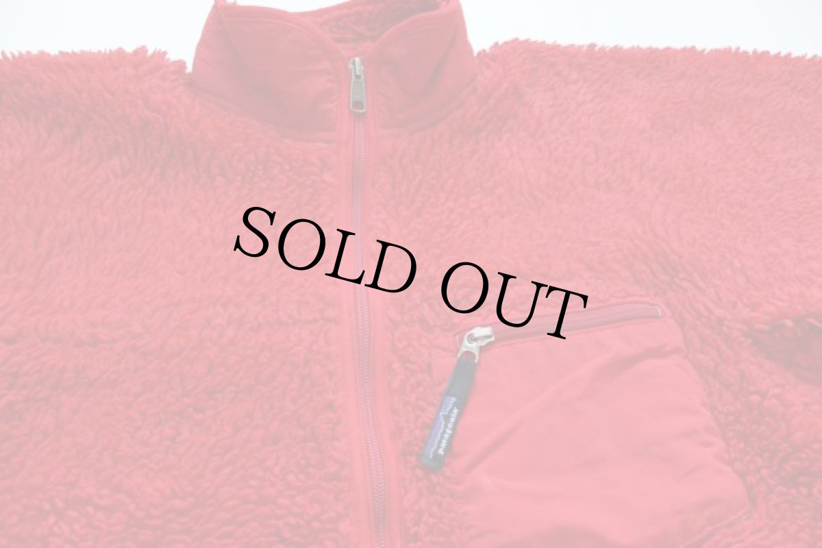 画像2: 00s USA製 patagoniaパタゴニア クラシック レトロカーディガン フリースジャケット 赤 S 	 (2)