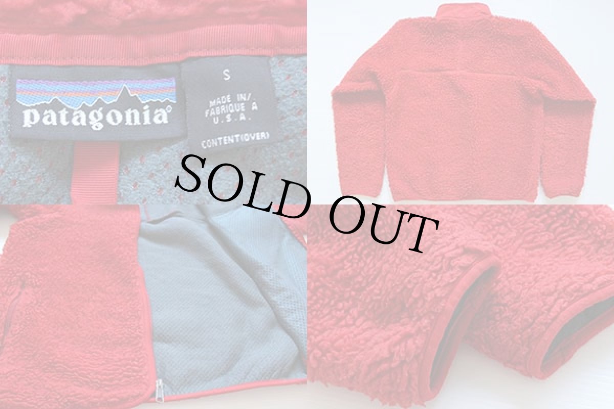 画像3: 00s USA製 patagoniaパタゴニア クラシック レトロカーディガン フリースジャケット 赤 S 	 (3)