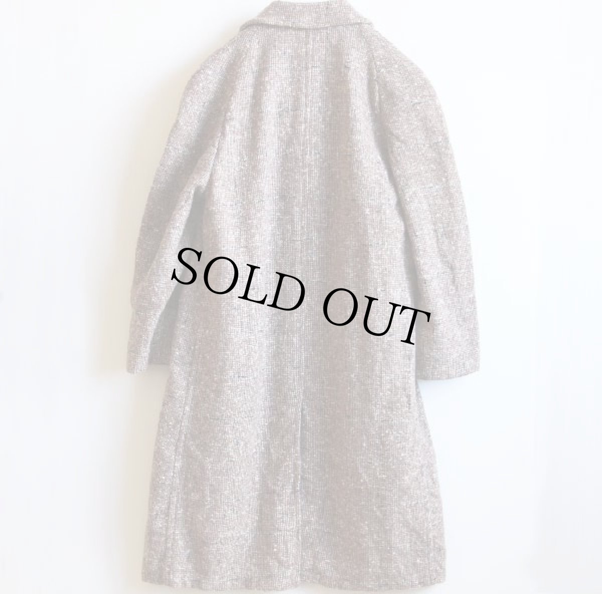 画像2: 60s GIMBEL BROTHERS ロング ツイード ウール コート (2)