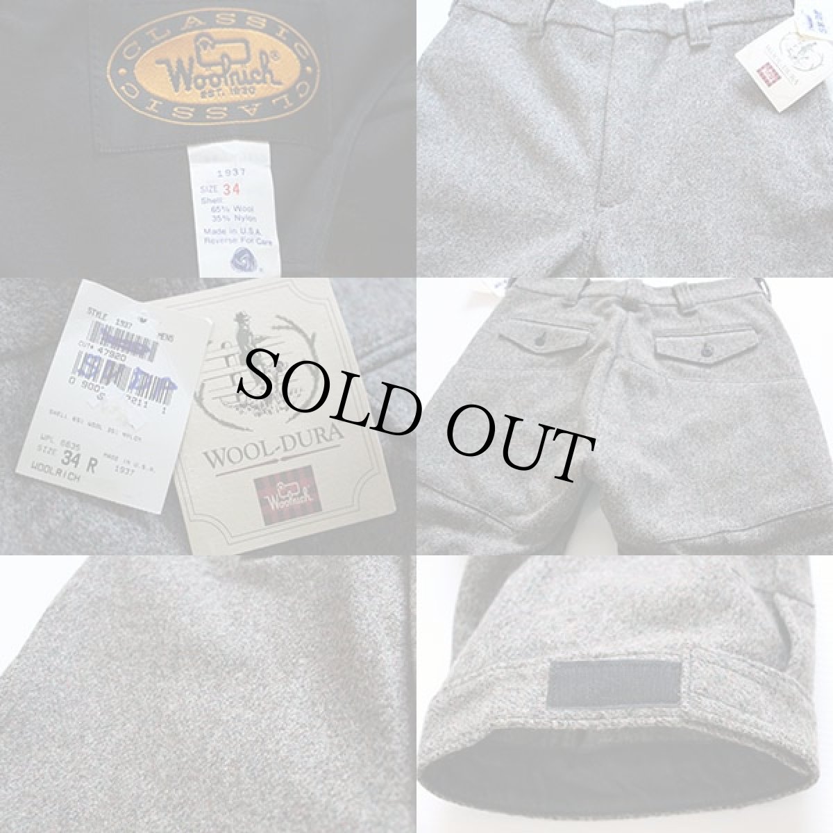 画像3: デッドストック★90s USA製 Woolrichウールリッチ ニッカポッカ ウールパンツ 34 (3)