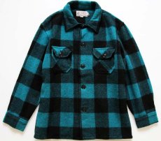 画像1: USA製 BEMIDJIベミジ バッファローチェック ウール シャツジャケット 青×黒 (1)