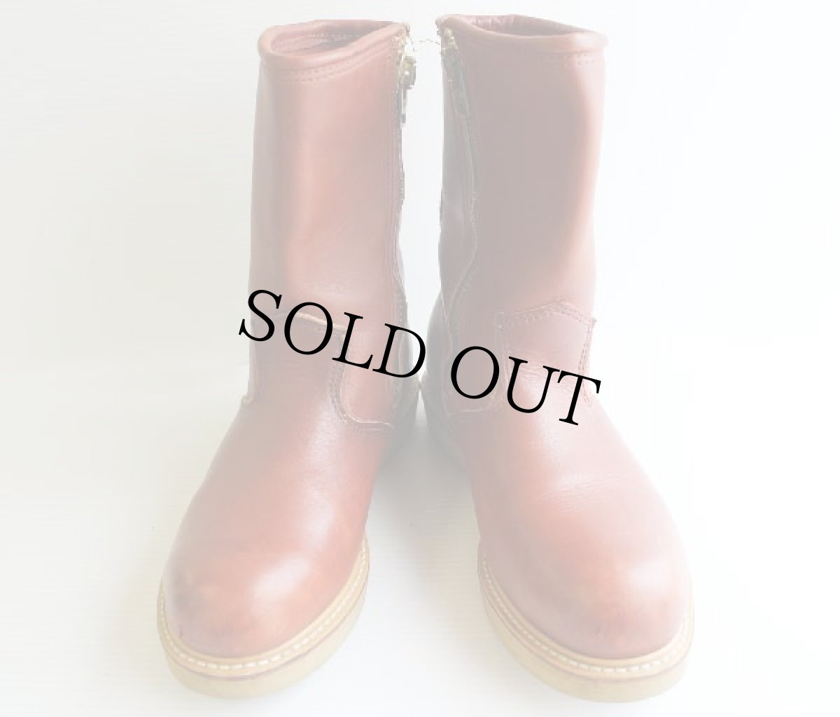 画像3: 80s USA製 CAROLINAキャロライナ サイドジップ ペコスブーツ 8 (3)