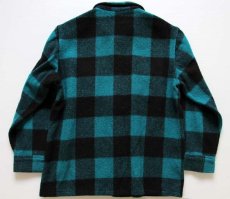 画像2: USA製 BEMIDJIベミジ バッファローチェック ウール シャツジャケット 青×黒 (2)