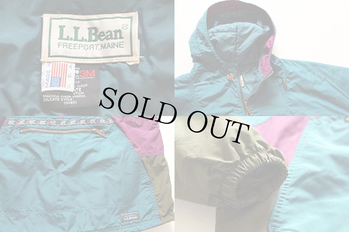 画像3: 90s USA製 L.L.Bean Thinsulate 中綿入り アノラックパーカー (3)