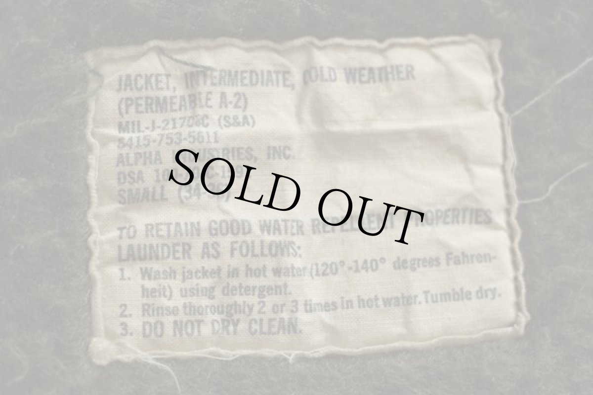 画像3: 70s 米軍 U.S.NAVY A-2 デッキジャケット S★ALPHAアルファ (3)