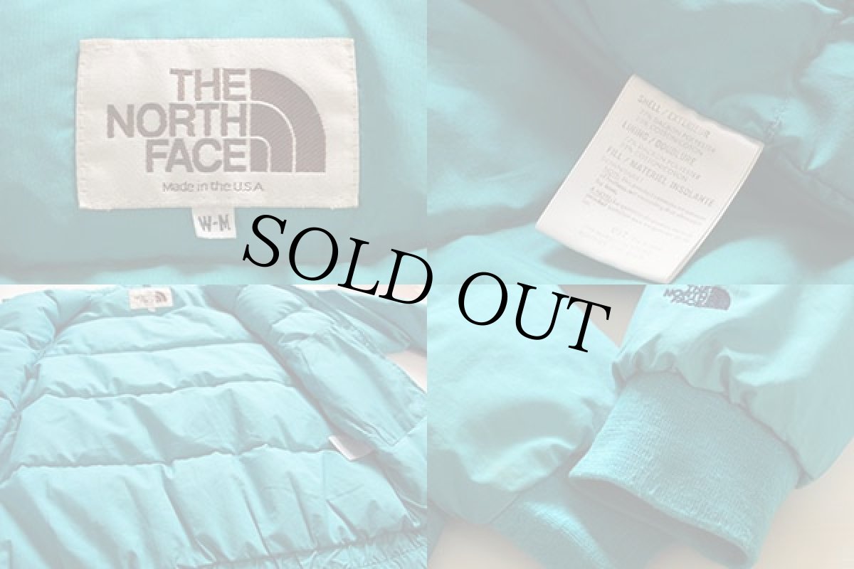 画像4: 80s USA製 THE NORTH FACEノースフェイス 茶タグ ダウンジャケット 水色 W-M (4)