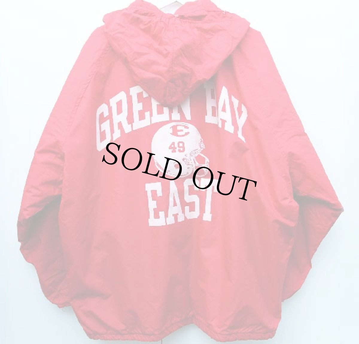 画像2: 90s USA製 Championチャンピオン RED DEVILS FOOTBALL ボアライナー ナイロンジャケット 赤 L (2)