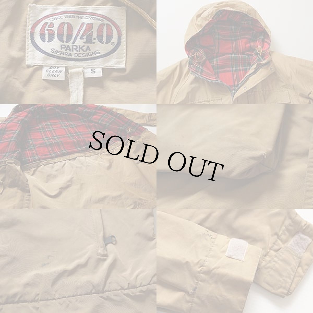 画像3: 70s SIERRA DESIGNSシエラデザイン 60/40 ウールライナー マウンテンパーカー ベージュ S (3)