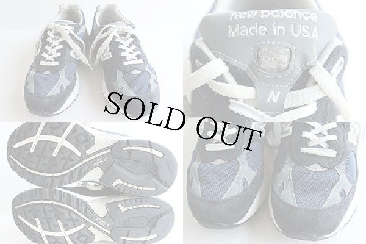 画像3: USA製 NEW BALANCEニューバランス 993 スニーカー 紺 (3)