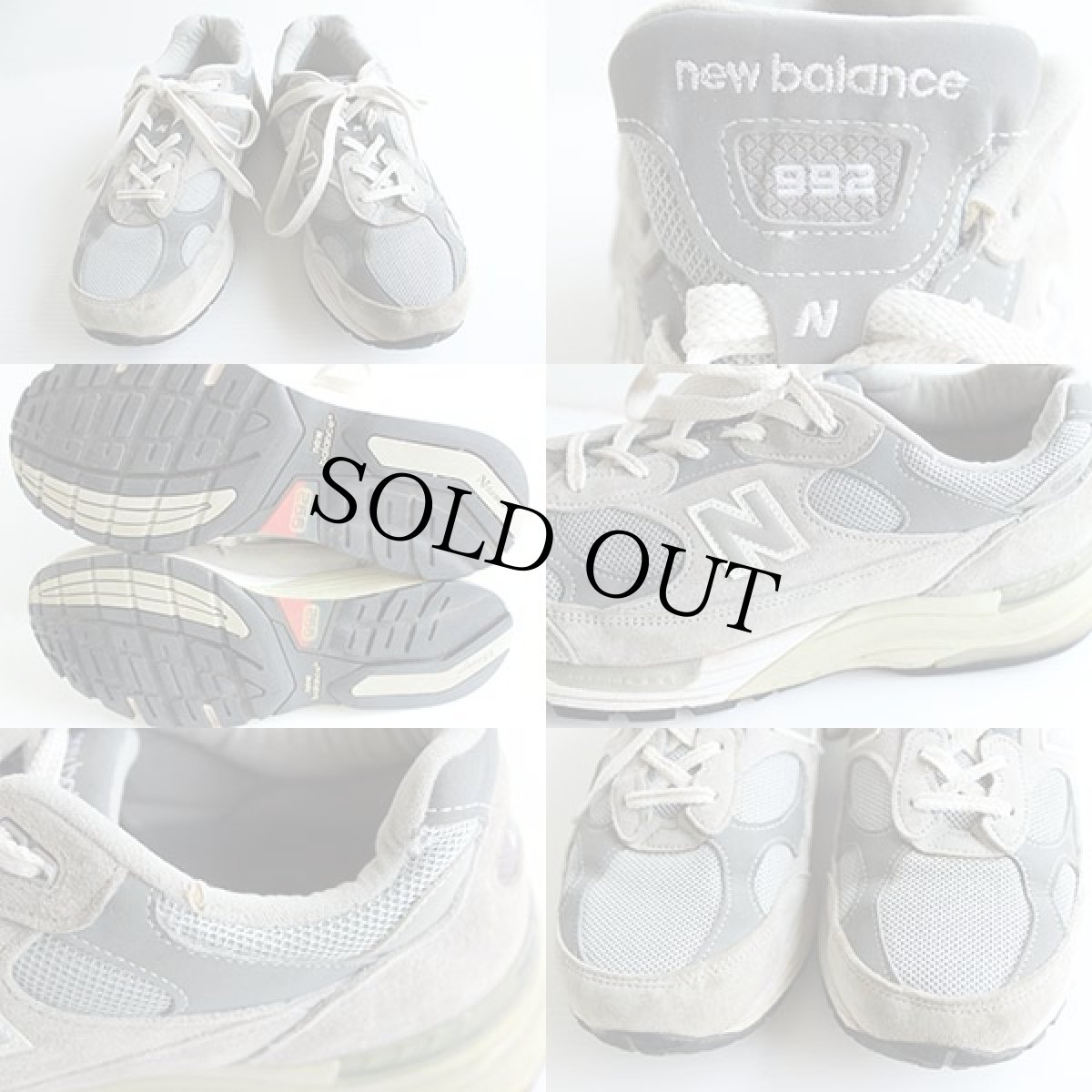 画像3: USA製 NEW BALANCEニューバランス 992 スニーカー グレー 26cm (3)