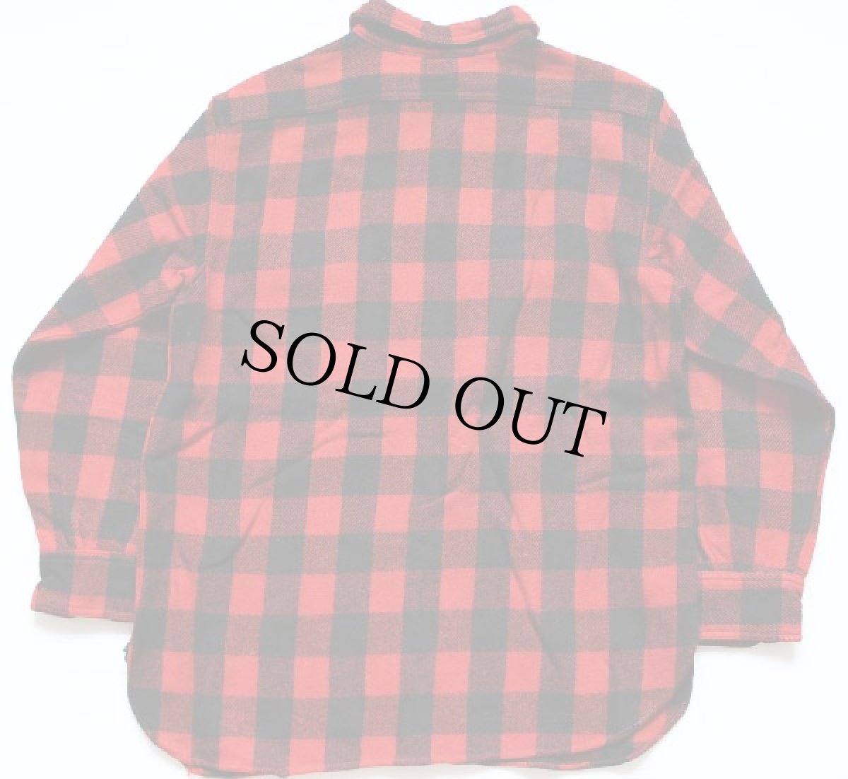 画像2: 40s GREAT WESTERN バッファローチェック チンスト&マチ付き プルオーバー ウールシャツ (2)