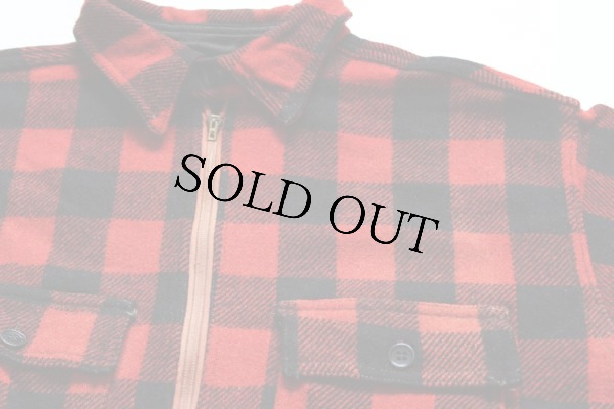 画像3: 40s GREAT WESTERN バッファローチェック チンスト&マチ付き プルオーバー ウールシャツ (3)