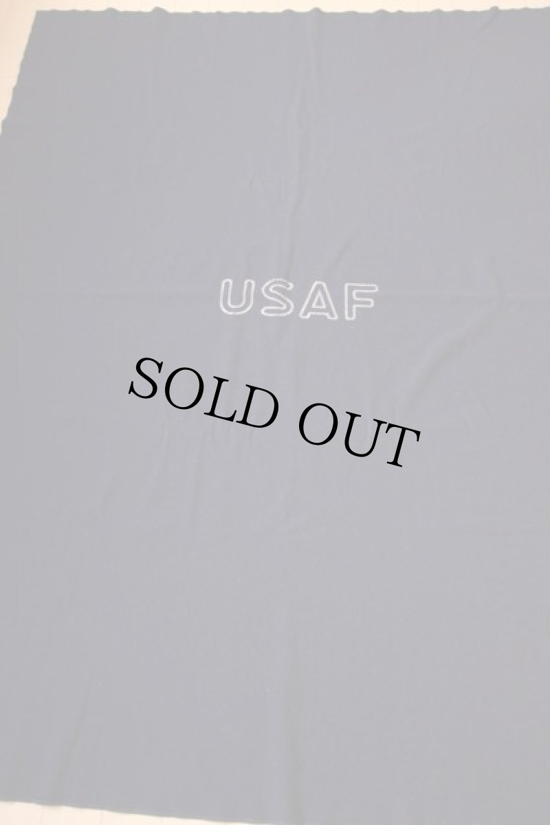 画像2: 50s 米軍 USAF ウール ブランケット 紺 (2)