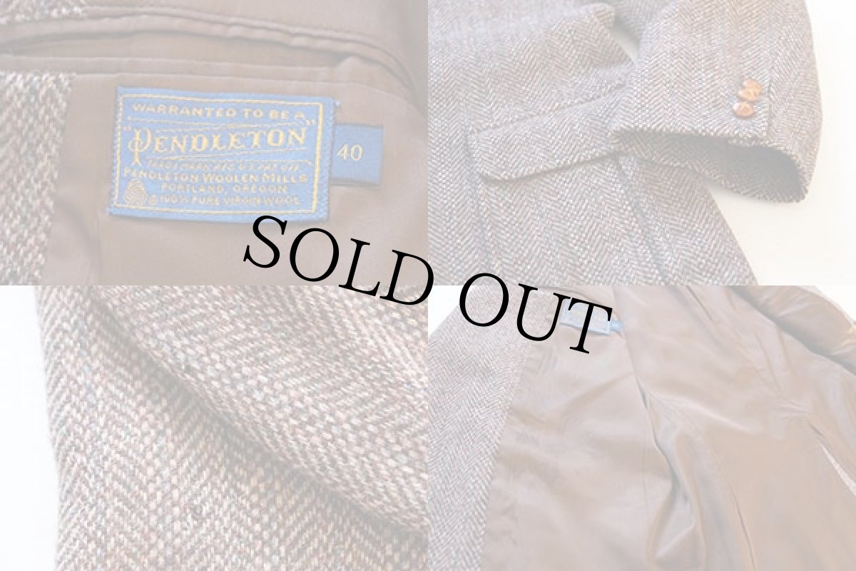 画像4: 80s PENDLETONペンドルトン ツイード テーラードジャケット 40 (4)