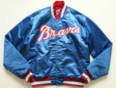 画像1: 90s USA製 STARTERスターター MLB Braves ナイロンスタジャン XL (1)