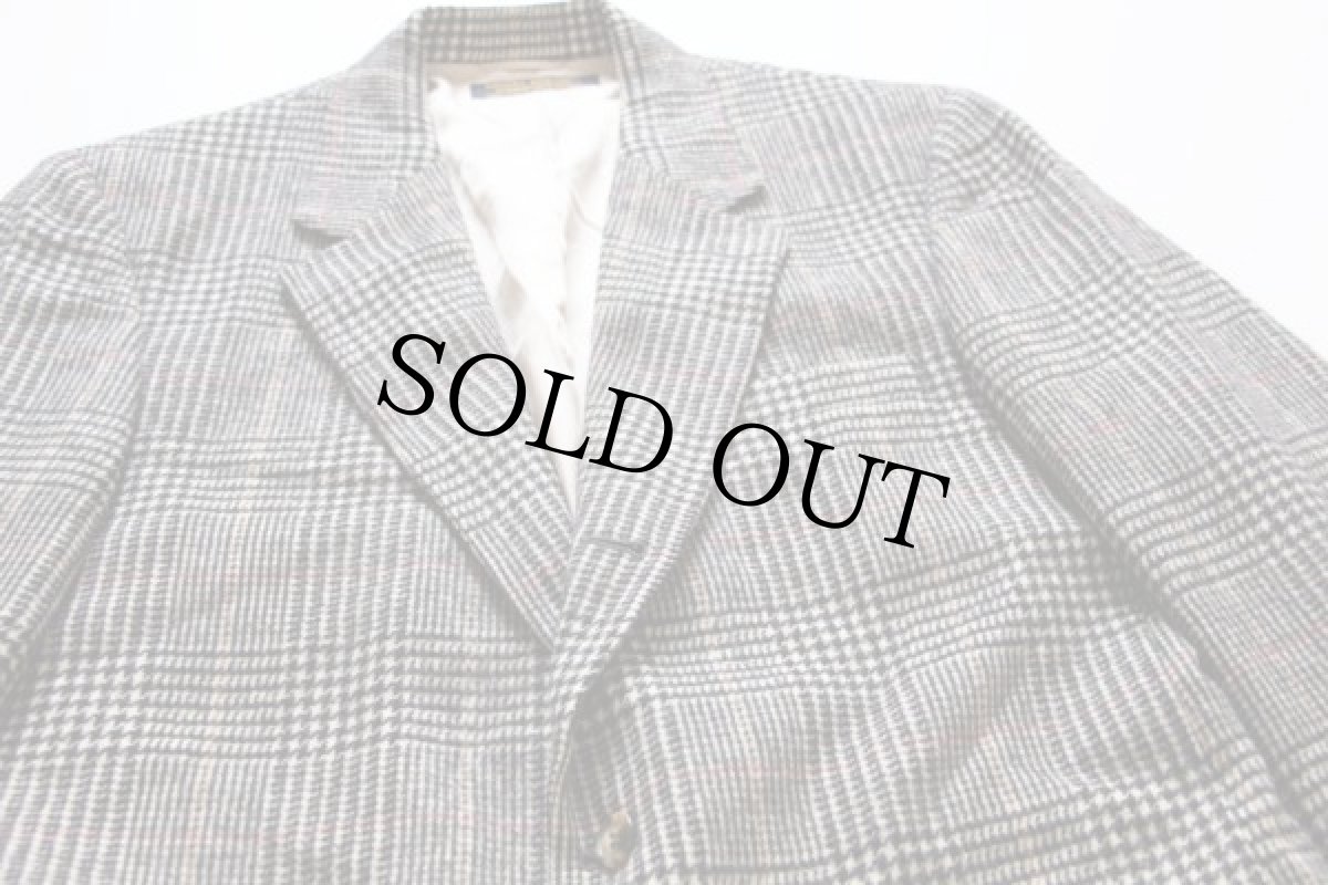 画像3: 80s USA製 BROOKS BROTHERSブルックスブラザーズ グレンチェック キャメルヘア テーラードジャケット 40R (3)