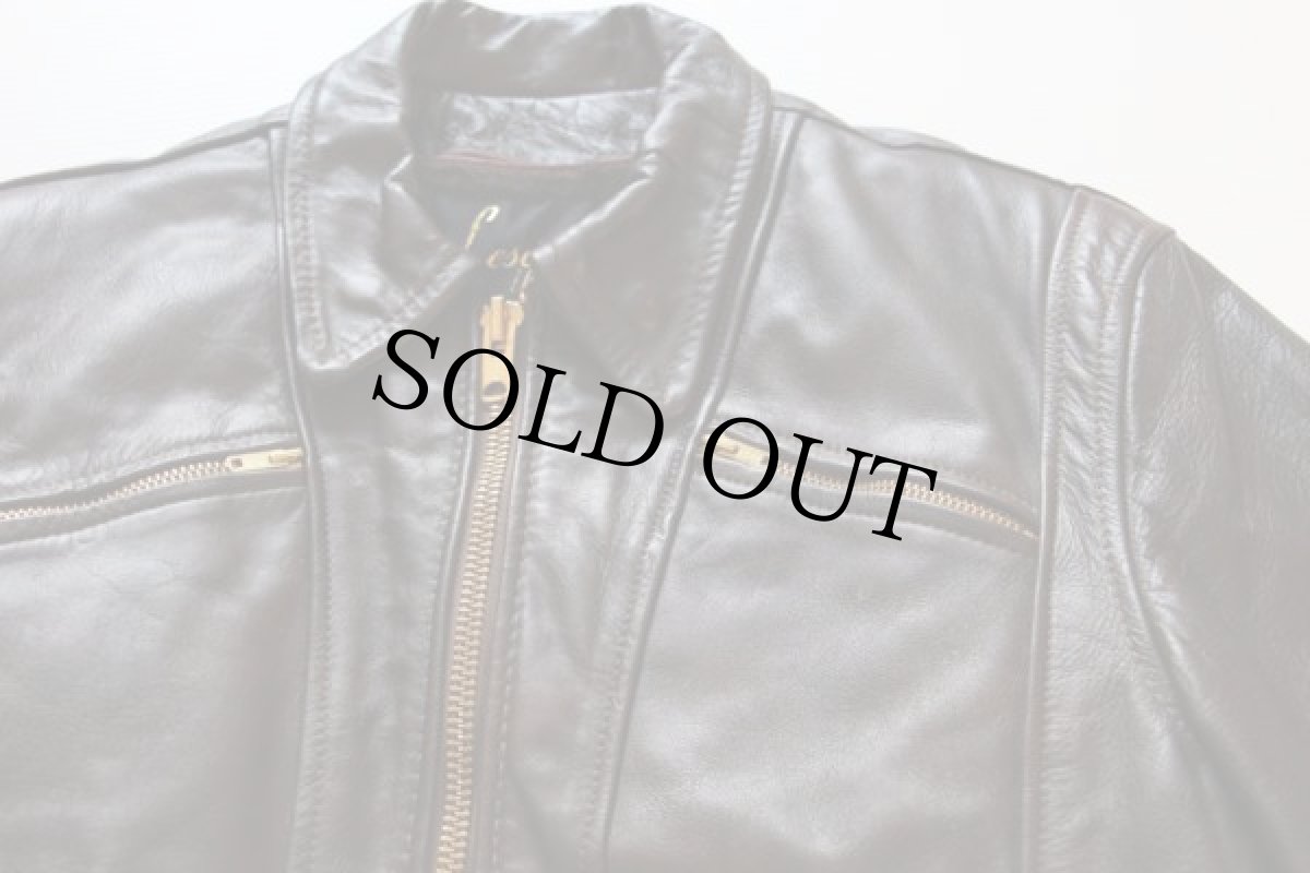 画像3: 70's Lescoライナー付きライダースジャケット42茶 (3)