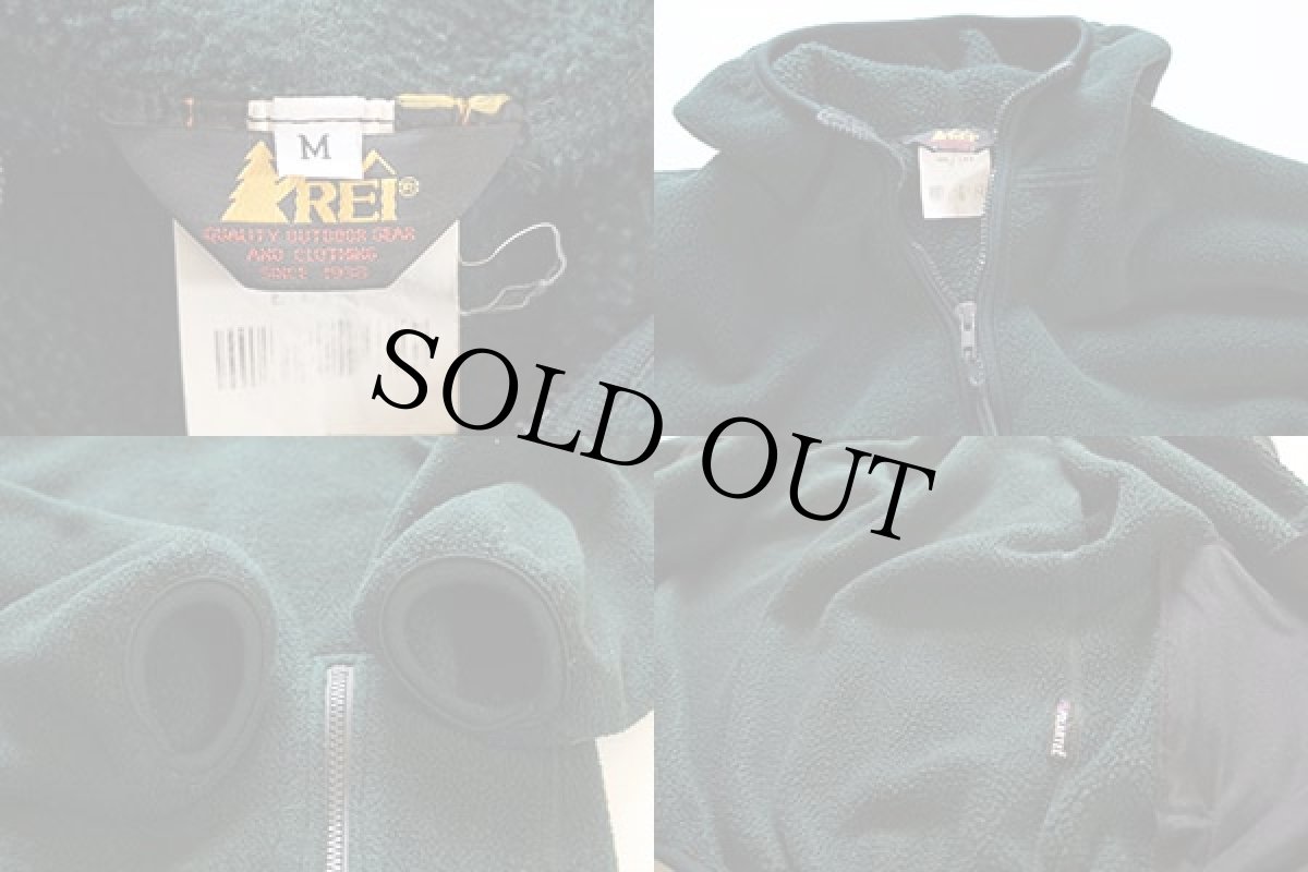 画像3: 90s USA製 REI POLARTEC フリースパーカー 緑 M (3)