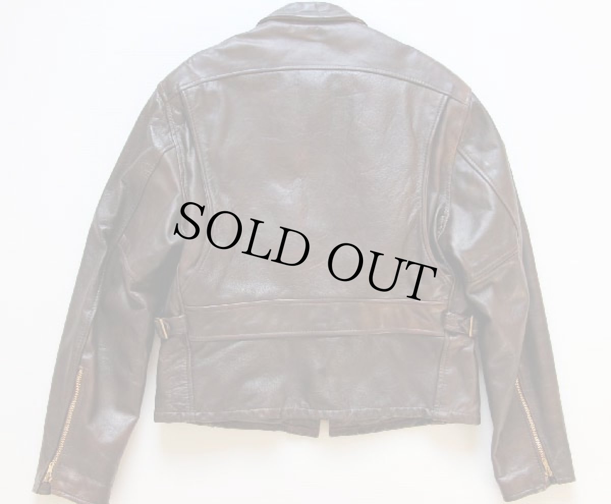 画像2: 70's Lescoライナー付きライダースジャケット42茶 (2)